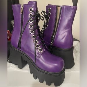 Chunky platform ankle boots